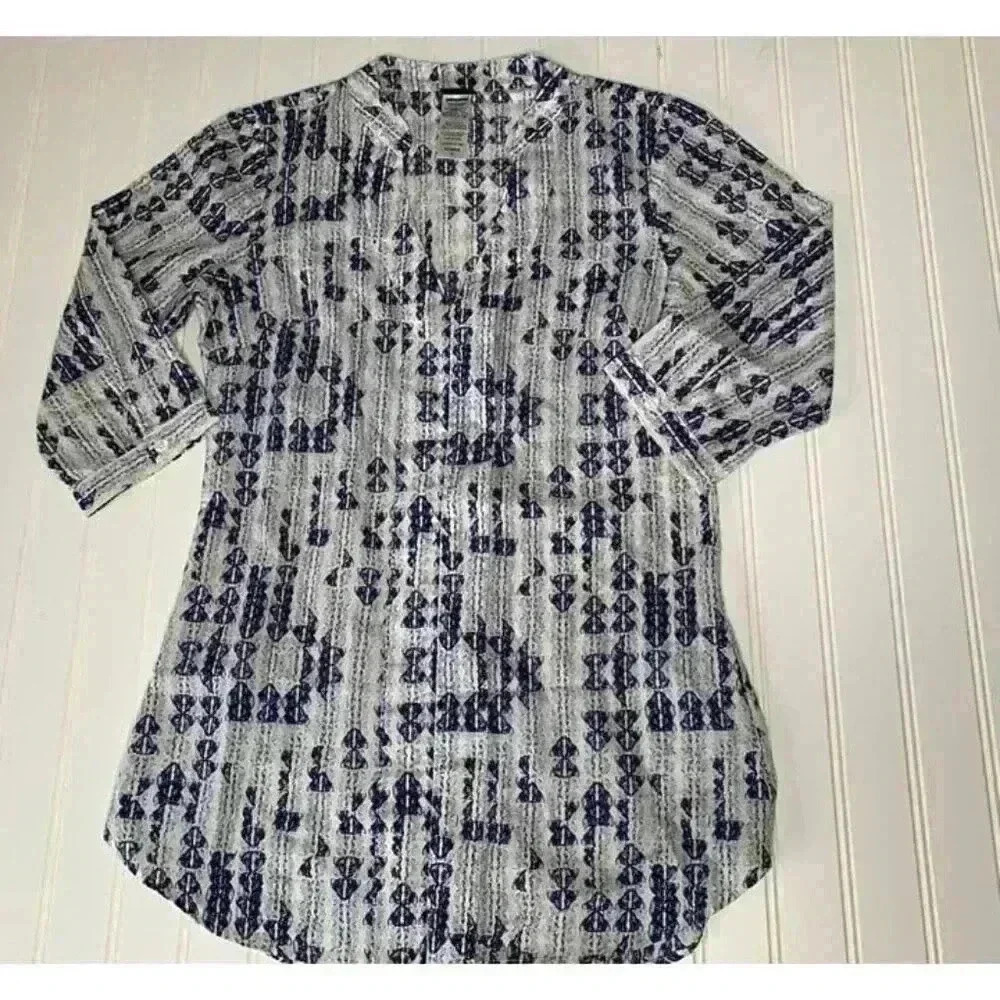 PATAGONIA THIN ORGANIC COTTON Sedum TUNIC TOP BLOUSE~SIZE 2 Women XS. 219